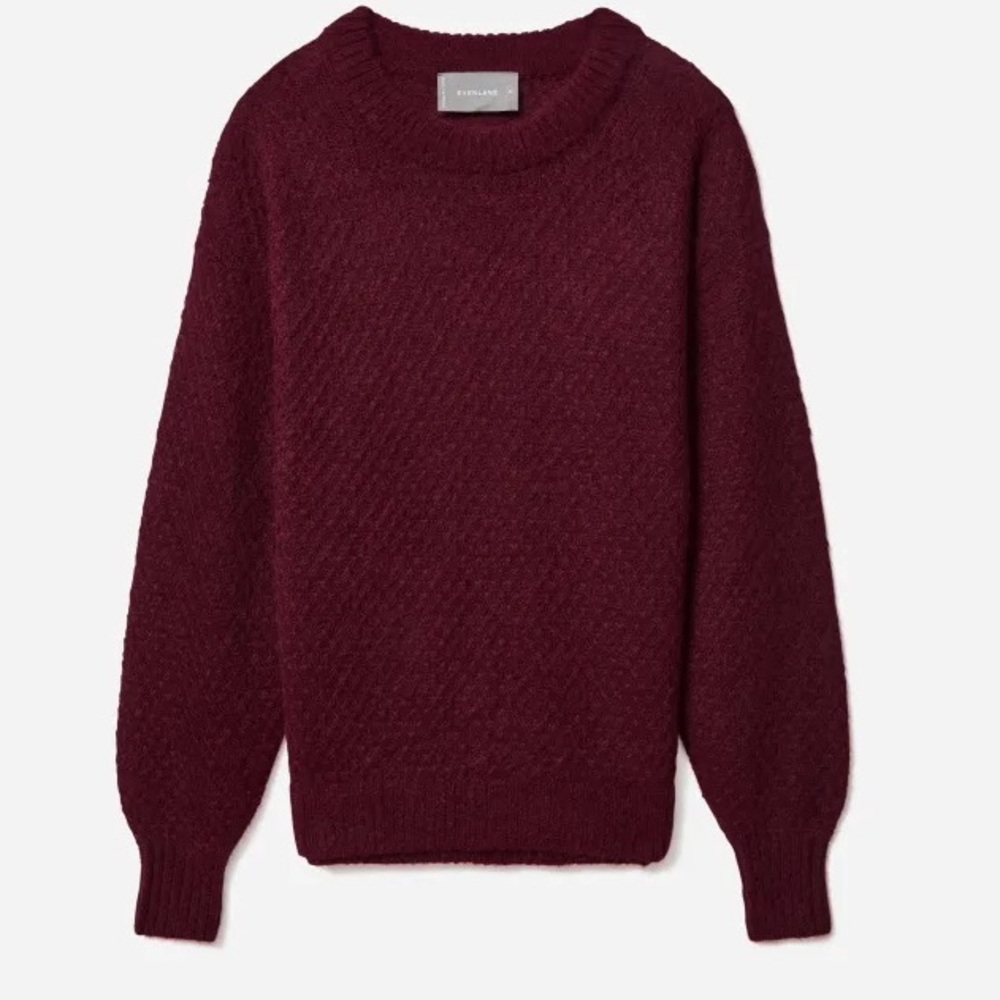 Everlane The Oversized Alpaca Crew Oxblood XS